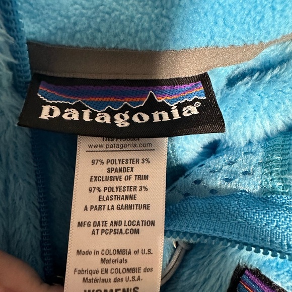 Patagonia Light Blue Zip Up Jacket Size Women’s Medium - Picture 3 of 6